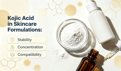 Kojic Acid in Skincare Formulations: Stability, Concentration, and Compatibility Guidelines